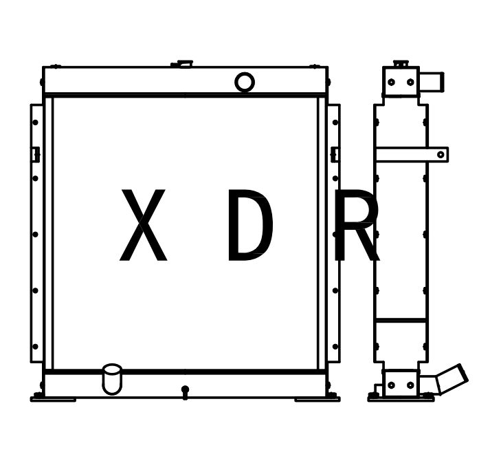 Radiador para excavadora Kobelco 450-2