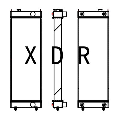 Water Radiator for Hitachi 650/670-3-2