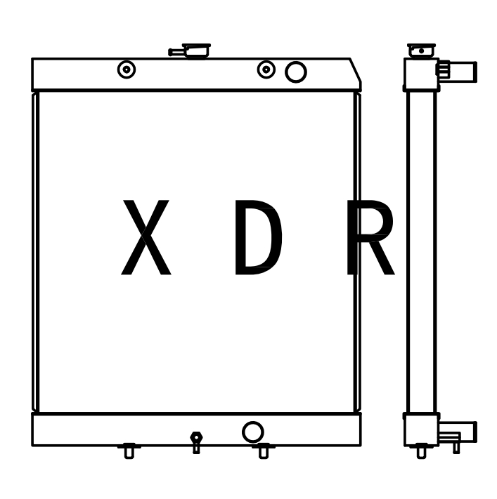 Water Radiator for Excavator Hyundai80-9