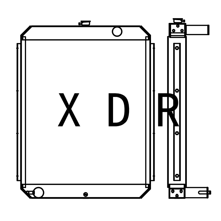 Radiador de agua compatible con Hyundai 210-5