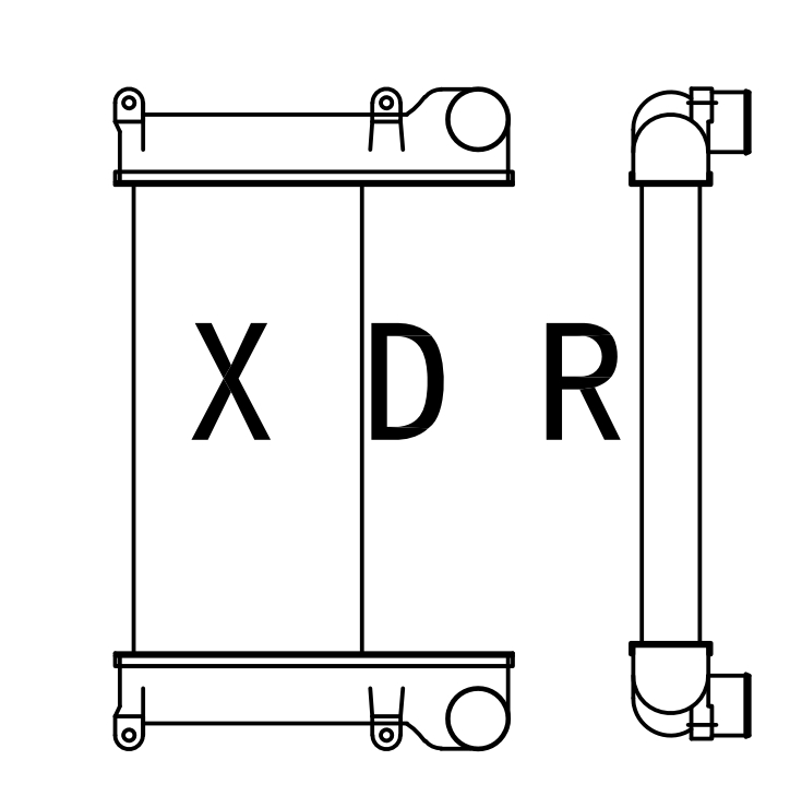 Air Radiator for Excavator Hitachi 120-6