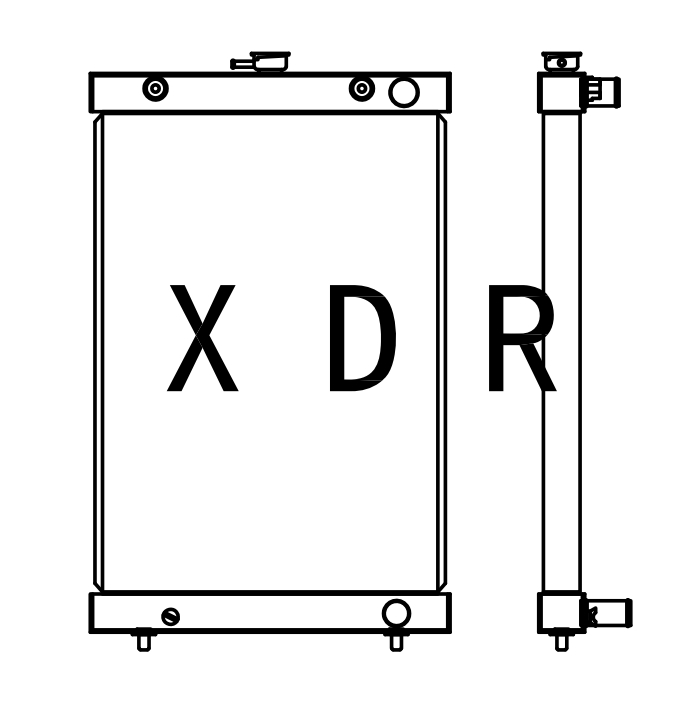 Water Radiator For Hyundai60-9Excavator 