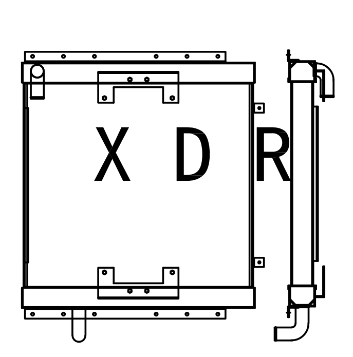 Hydraulic Oil Radiator for Excavator Hyundai210-5B
