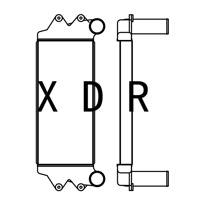 Water Radiator Compatible With Hyundai335