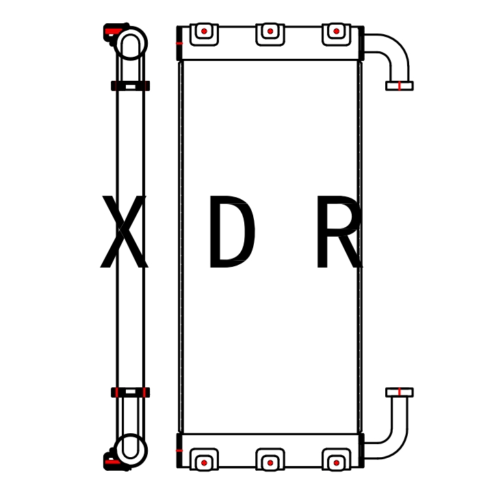 Hydraulic Oil Radiator for Excavator Hitachi250-5A