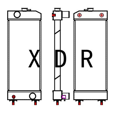 Water Radiator for Caterpillar Model YXC305.5