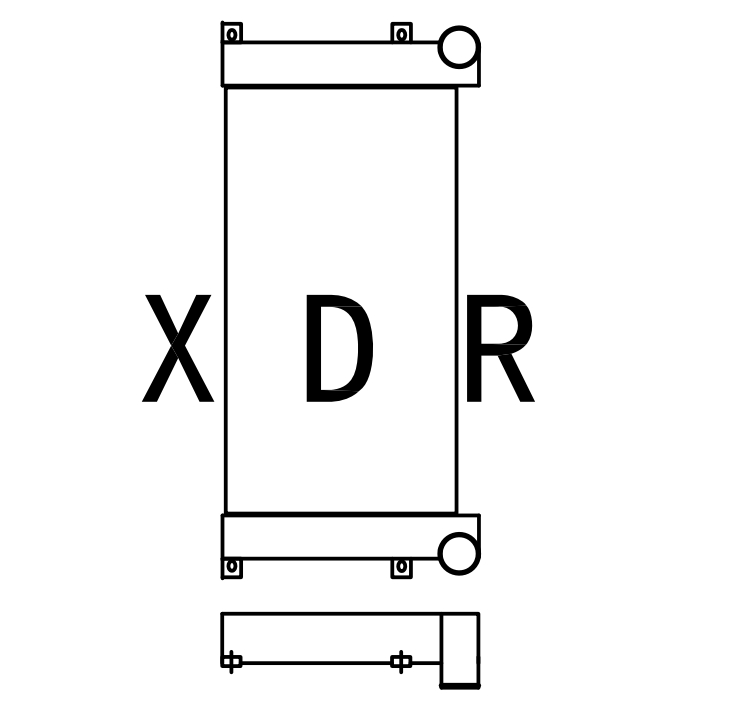 Radiador de aire para excavadora Hitachi 210-6