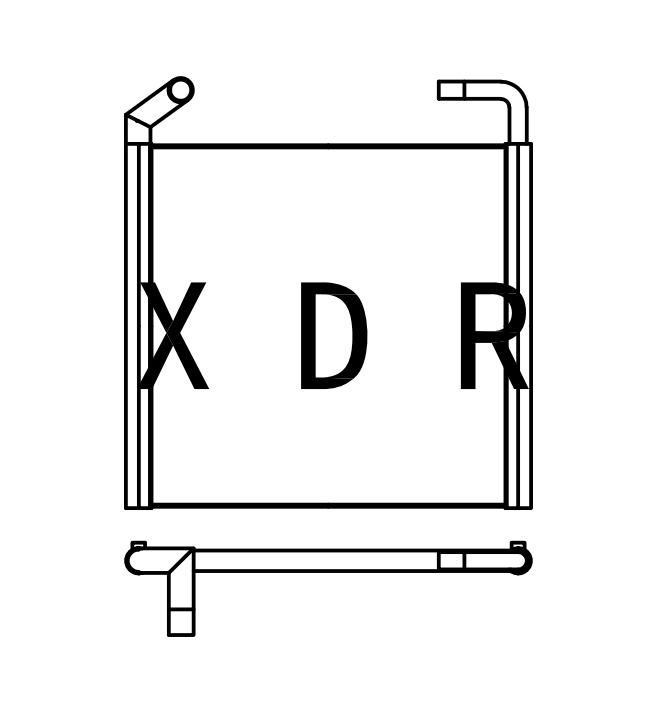 Radiador de aceite hidráulico para excavadora Hitachi 220-3