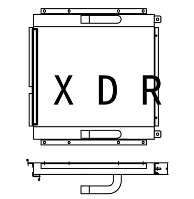 Hydraulic oil Radiator for caterpillar excavator  200B