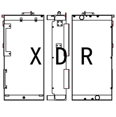 Water Radiator For Excavator Hyundai 375-9