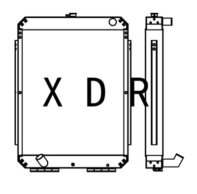 Water Radiator Compatible With Hyundai215-7