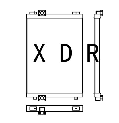Radiador de aceite hidráulico de aluminio para excavadora Caterpillar 349