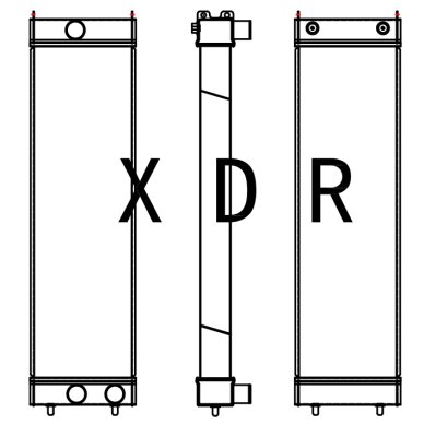 Replacement Radiator for Hitachi490R