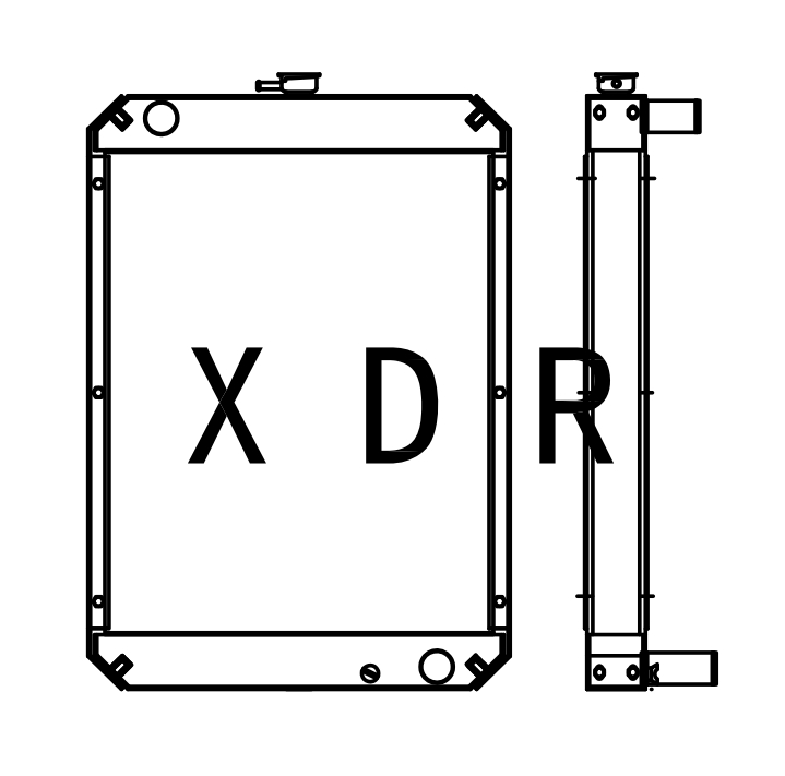 Water Radiator for Excavator Hyundai55-7 old version