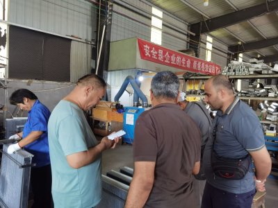 Customer Visit Strengthens Collaboration at Xiangdeirui Aluminum Absorber Factory