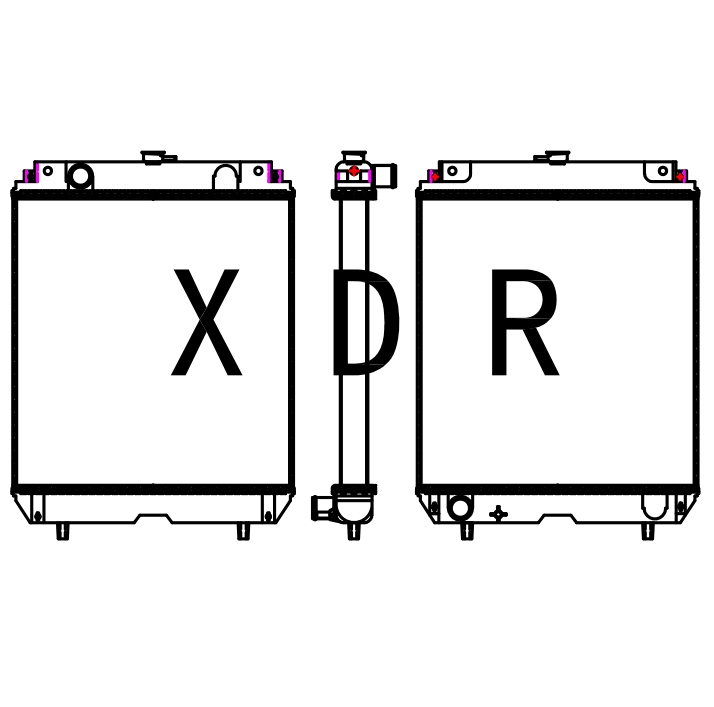 Radiator for Kutota YXC30-35 