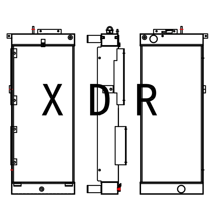 Radiador de agua para Hyundai 290LC-9