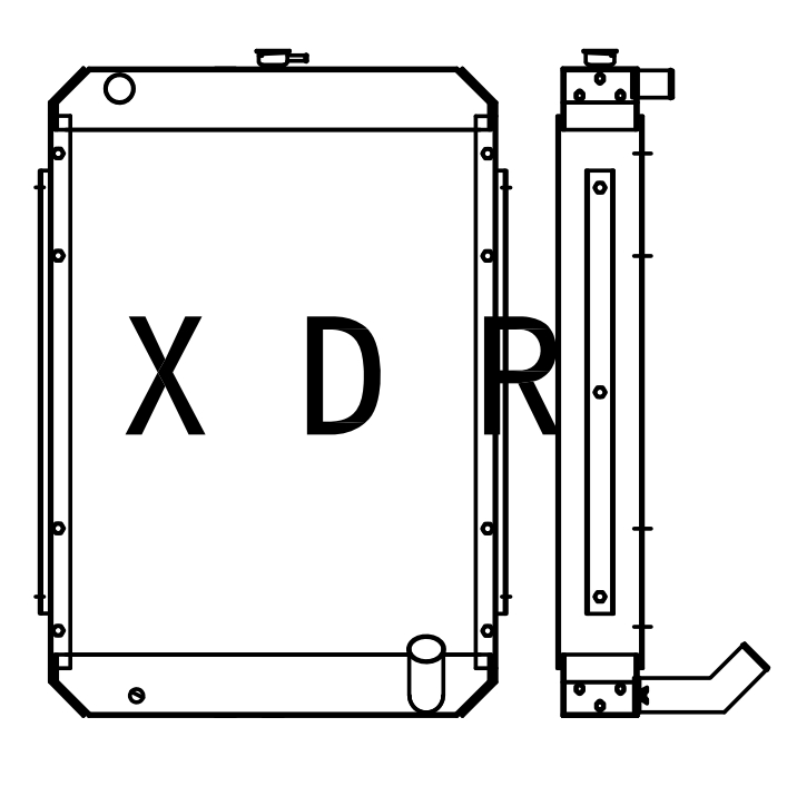 Water Radiator for Excavator Hyundai100
