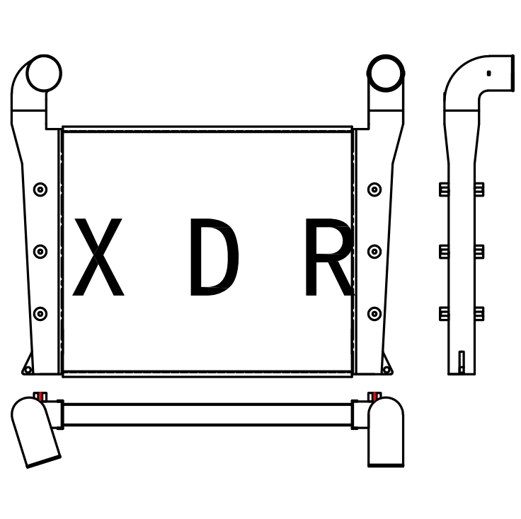 Air Radiator for Excavator Hitachi 470-3