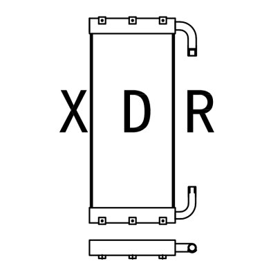 Hydraulic oil radiator for Excavator Hitachi240-3