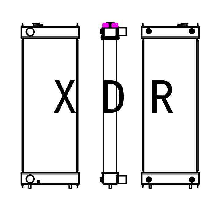 Aluminum Radiator For Hitachi 360-3