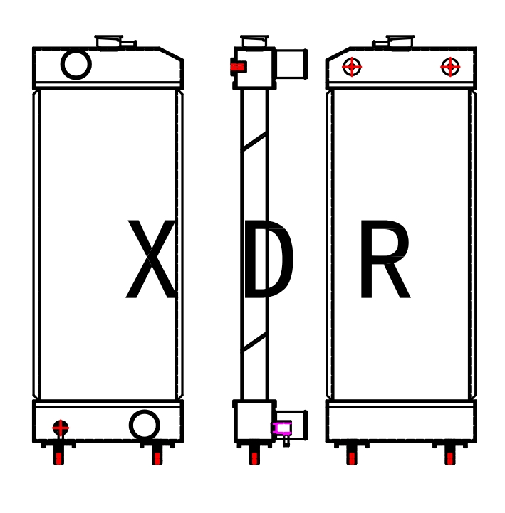 Water Radiator for Caterpillar Model YXC305.5