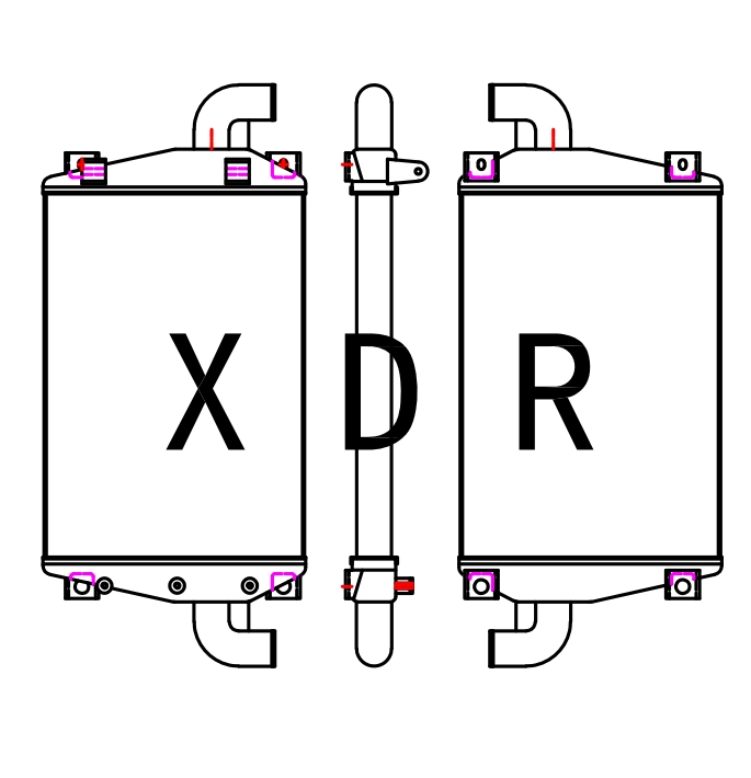 Radiador de aire para Caterpillar 320E Excavator