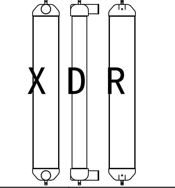 Air Radiator for Excavator Hitachi 250-5A