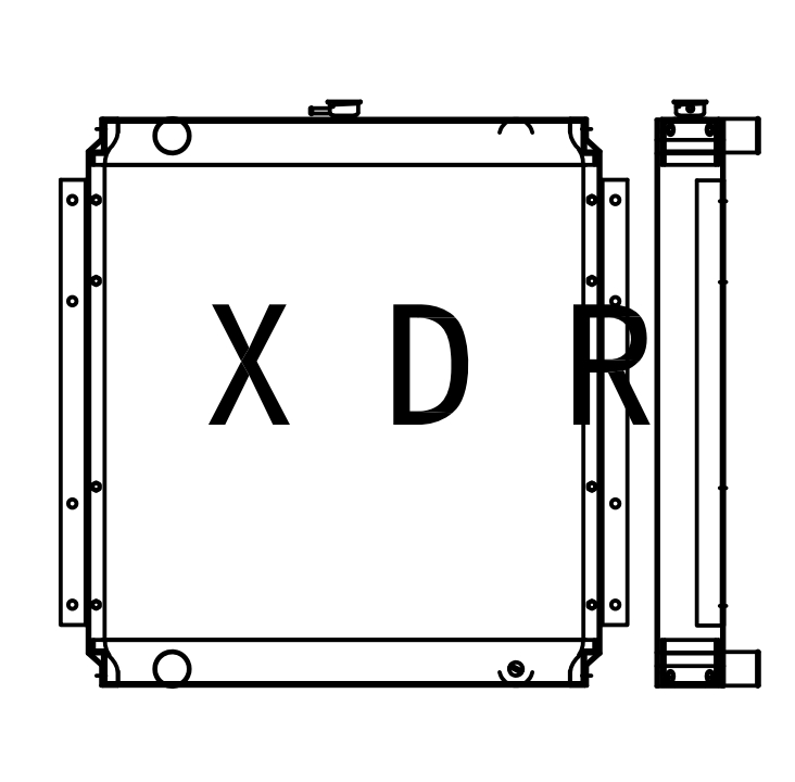 Water Radiator For Excavator Kato 820-2