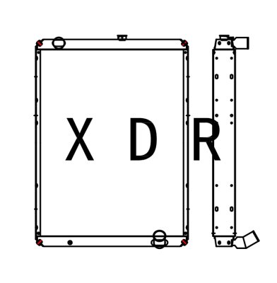 Hitachi 450-5 Aluminum Radiator 