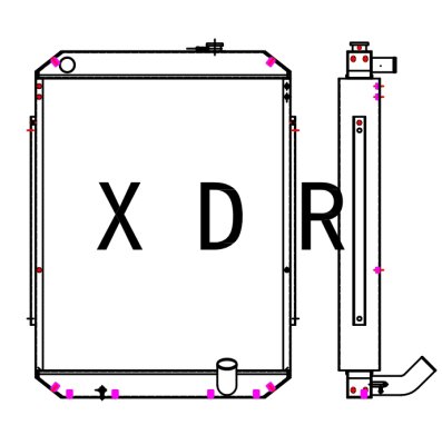 Water Radiator Compatible With Hyundai210-7rd
