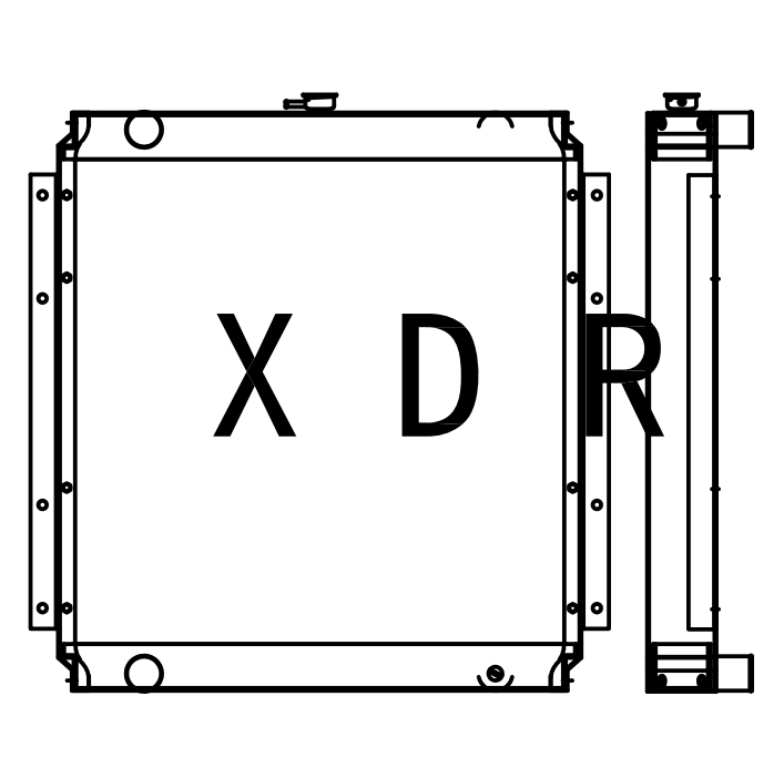 Water Radiator For Excavator Kato 820-1
