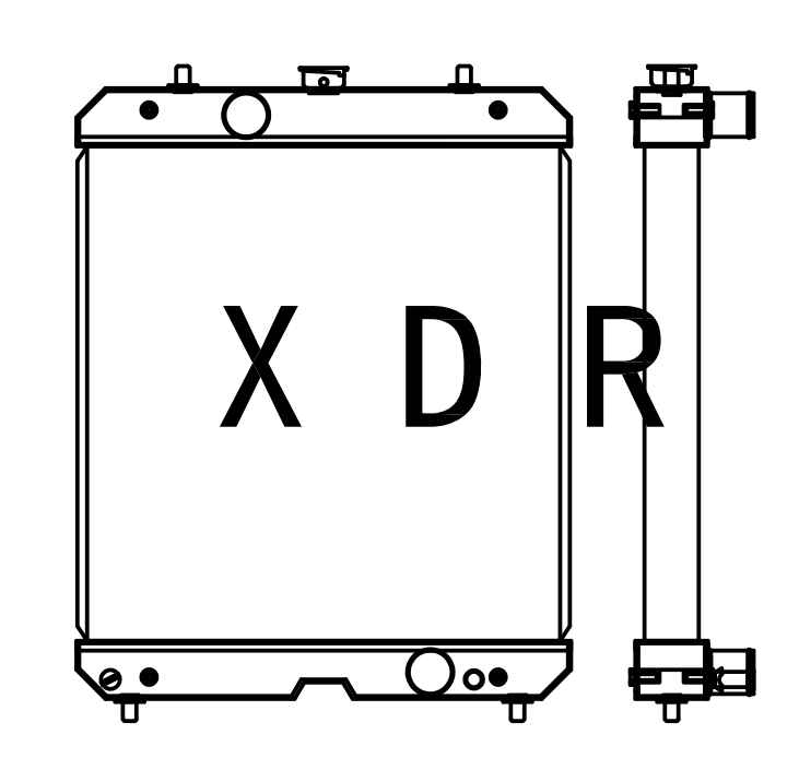 Water Radiator for Excavator KATO 308