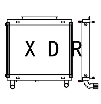 Hydraulic Oil Radiator for Excavator Hitachi60-7