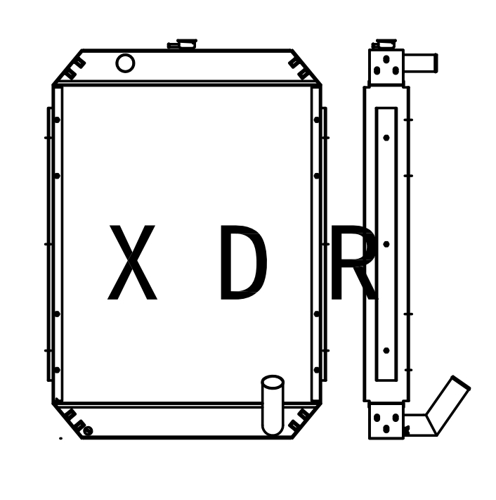 Water Radiator Compatible With Hyundai150-7