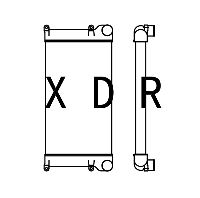 Air Radiator for Excavator Hitachi200-6