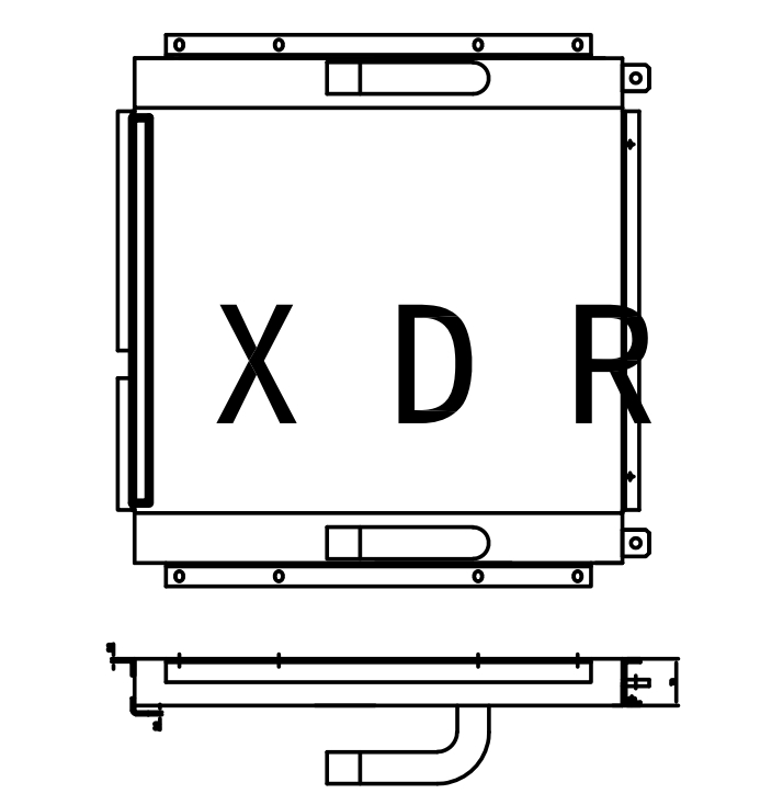Hydraulic oil Radiator for caterpillar excavator  200B