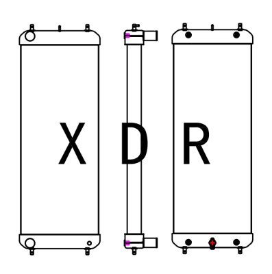 Radiator for Hitachi 250-5A