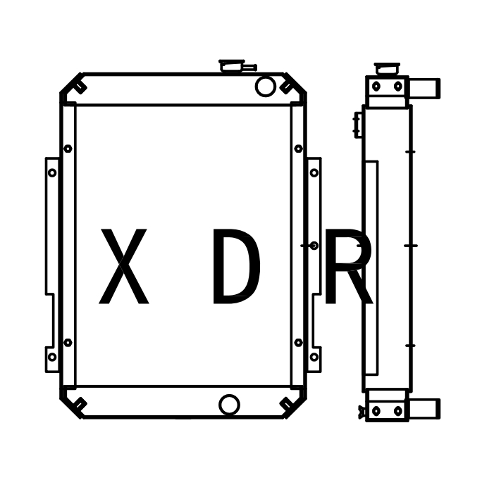 Water Radiator for Excavator Hyundai60-7/60-7