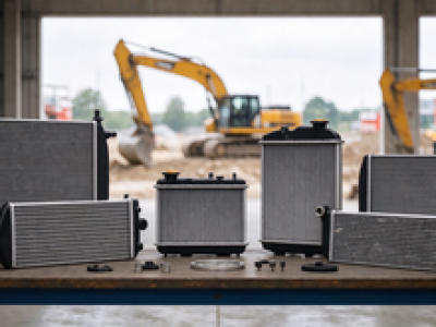 High performance excavator radiator, construction machinery cooling parts, aluminum radiator for heavy equipment