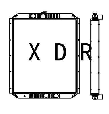 Hitachi 450H Aluminum Water Radiator 
