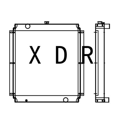 Radiador de agua de repuesto para Kobelco 200-3