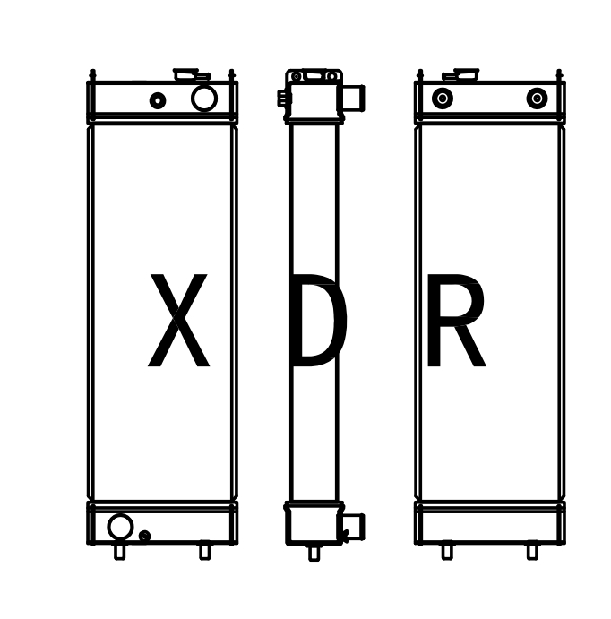Water Radiator For Kobelco200-7 Excavator