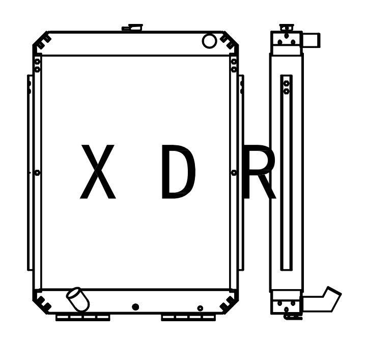Water Radiator Compatible With Hyundai215-7