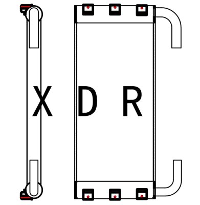 Hydraulic Oil Radiator for Excavator Hitachi120-6