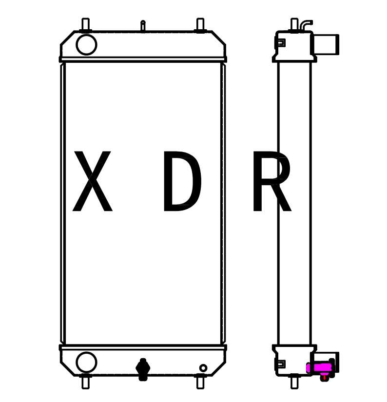 Aftermarket Radiator for Hitachi 200-5A