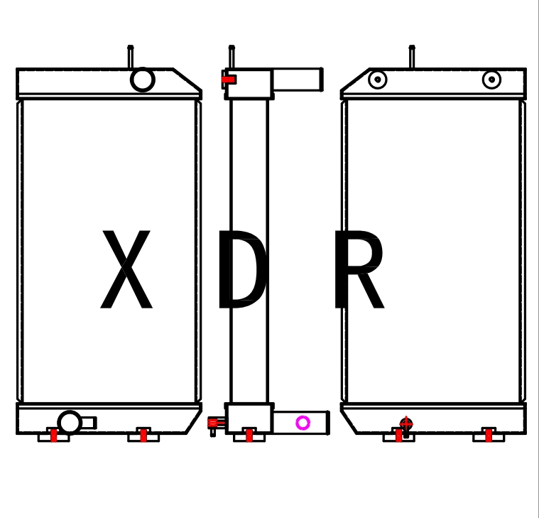Water Radiator for Caterpillar Model YXC320DX