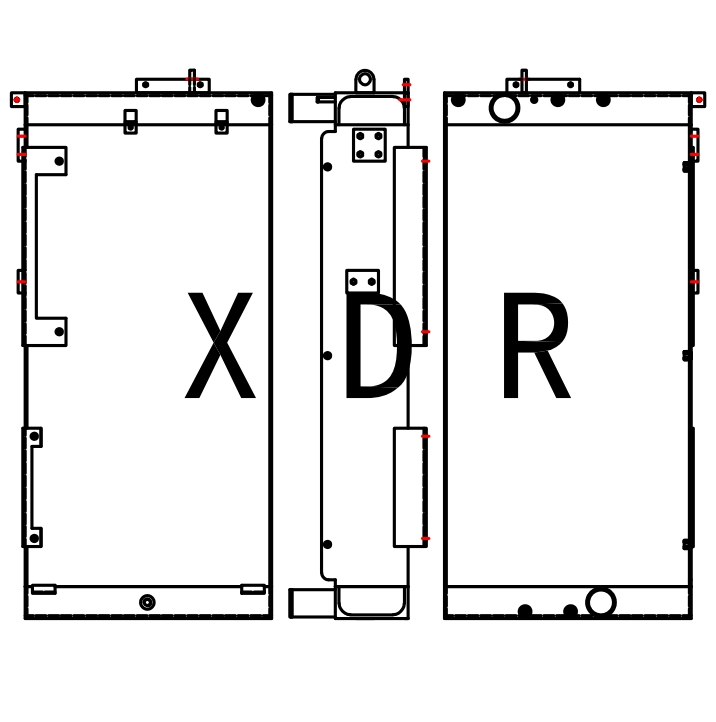 Water Radiator For Excavator Hyundai 375-9