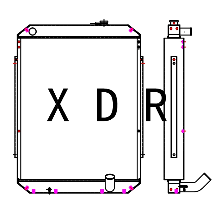 Water Radiator Compatible With Hyundai210-7rd