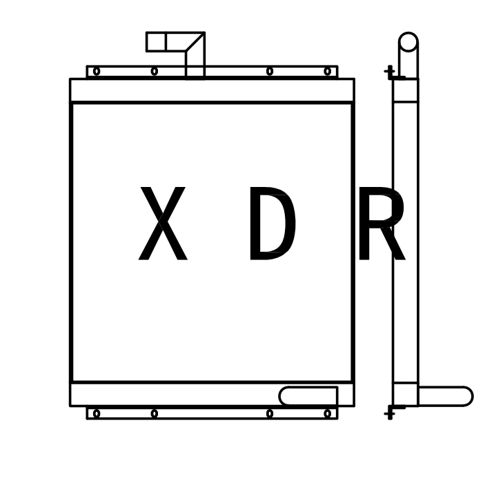 Radiador de aceite hidráulico para Kato700-5